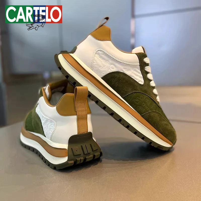 卡帝乐鳄鱼阿甘男鞋潮牌百搭运动休闲鞋男士软底增高透气老爹潮鞋
