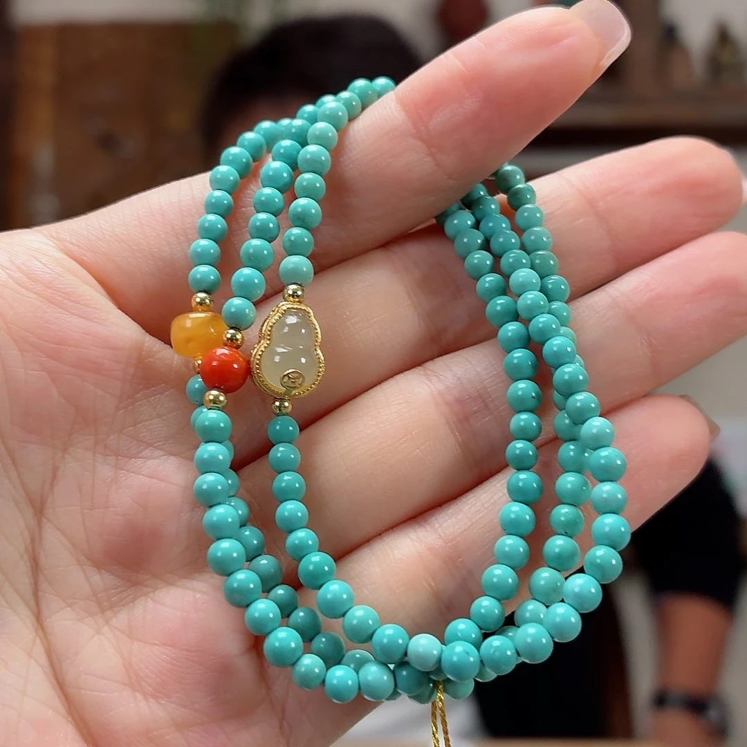 银S925镶嵌绿松石珠宝奇石