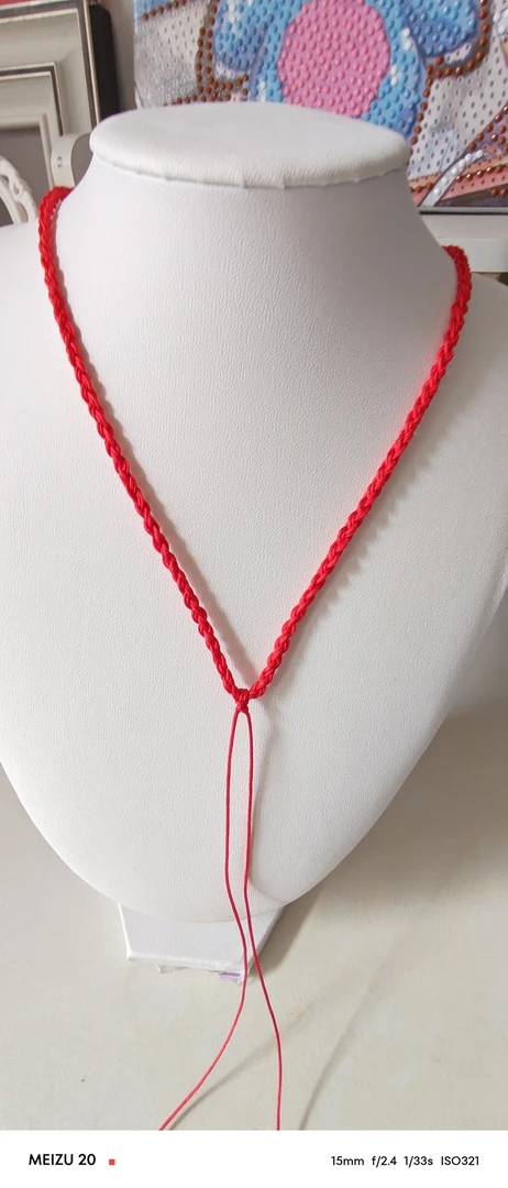 非金属棉绳项链 DIY吊坠挂绳手工编织项链绳4股辫可调节