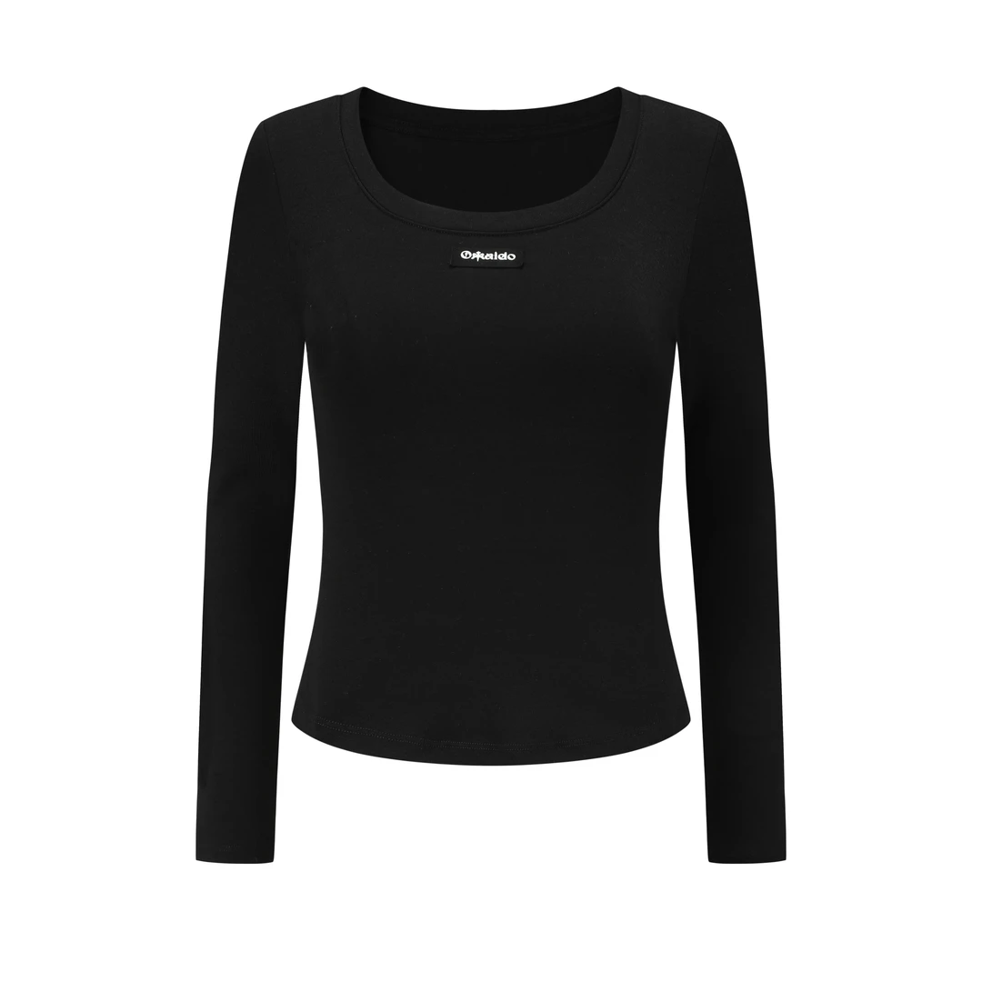 Padded Square Neck Tee 方领自带胸垫弹力T恤