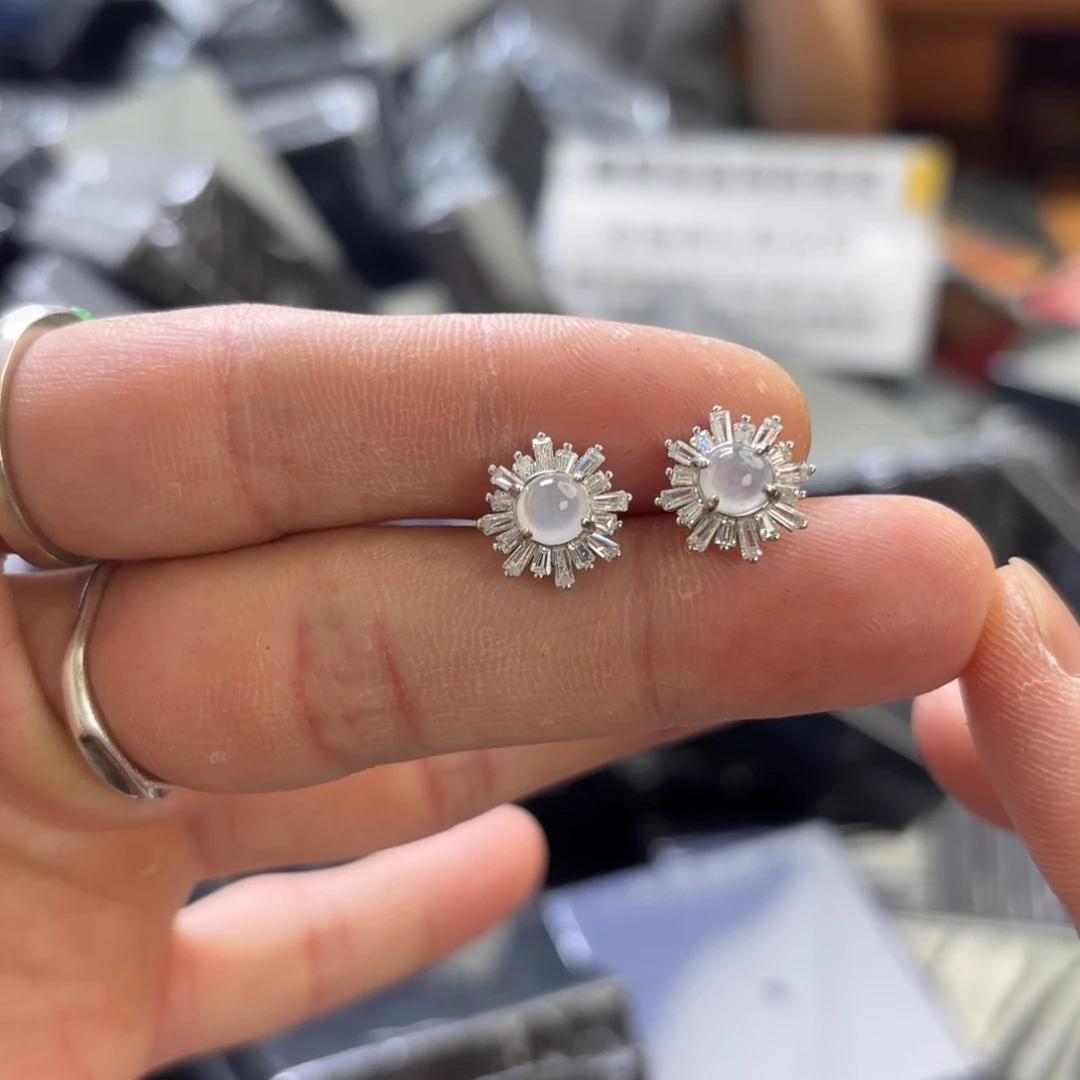 翡翠银S925镀金镶嵌颈饰