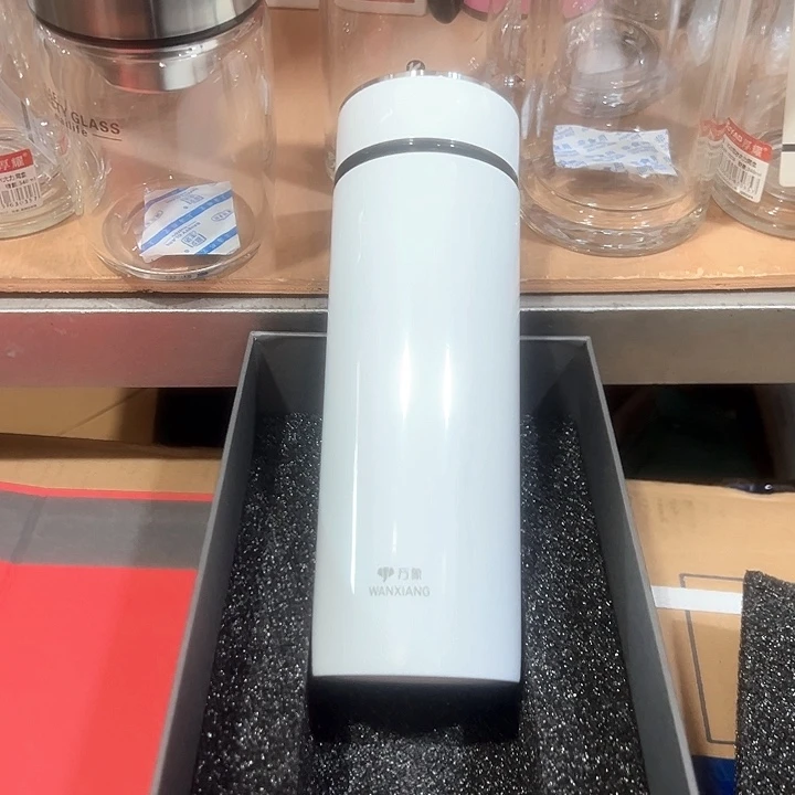 万象208保温杯白色送杯套