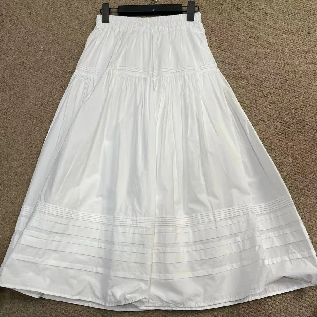 十周年店庆福利   120半身裙薄款百搭女装紧腰松紧带中腰纯色