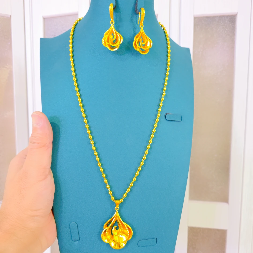 铜合金吊坠 复古宫廷女甜美风民族风金色吊坠轻奢珠宝首饰素款