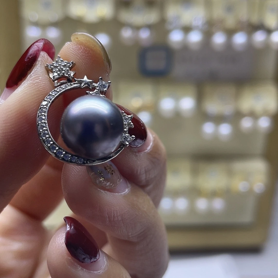 颈饰银S925镶嵌海水珍珠