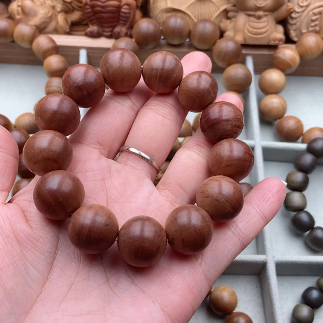 檀香木手串/手链风*老山檀红肉奶香瑕疵手串