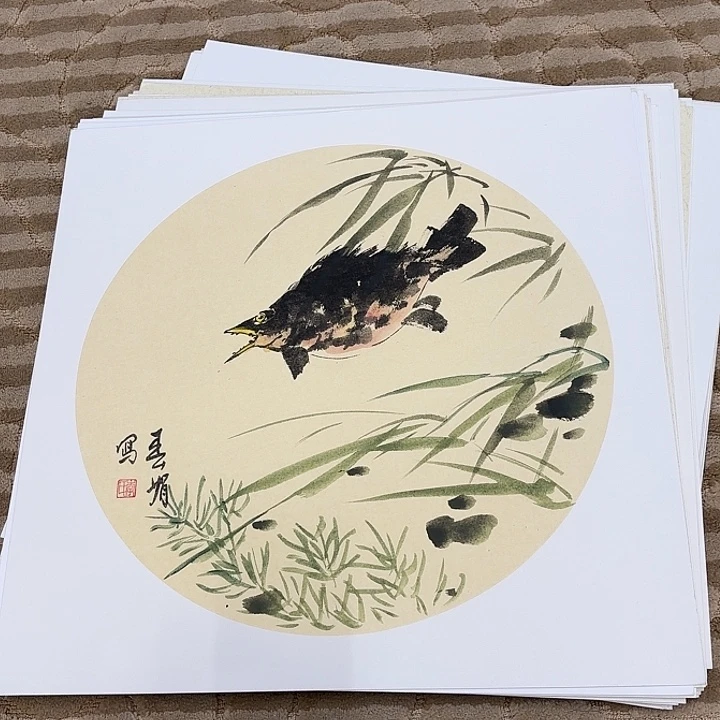 国画花鸟的翅膀是一种很有特色