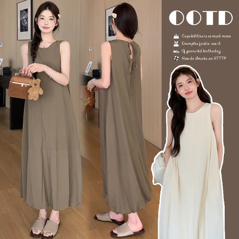 【Liner】孕妇装时尚夏季气质连衣裙宽松显瘦中长款穿搭洋气辣妈