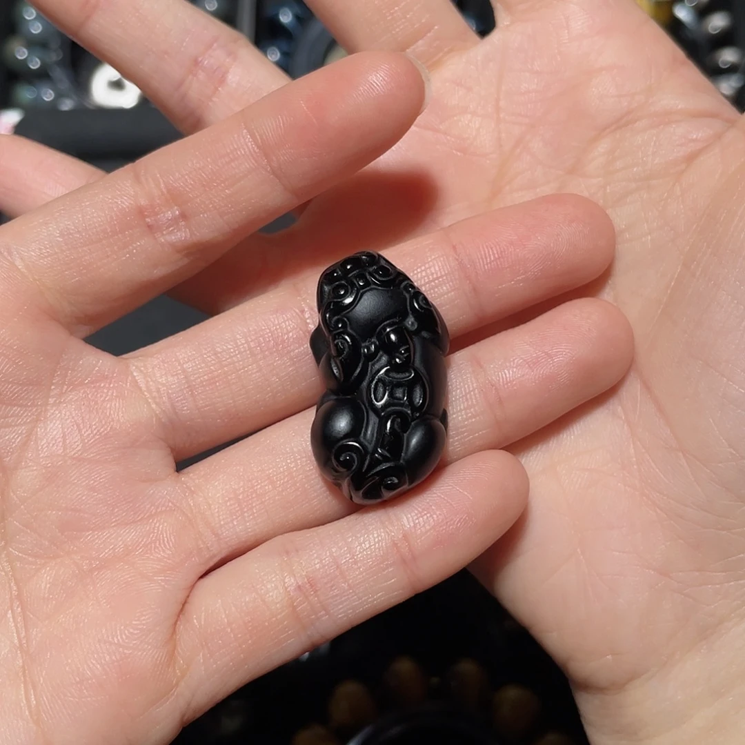 为***战黑曜岩未镶嵌吊坠(不含链)