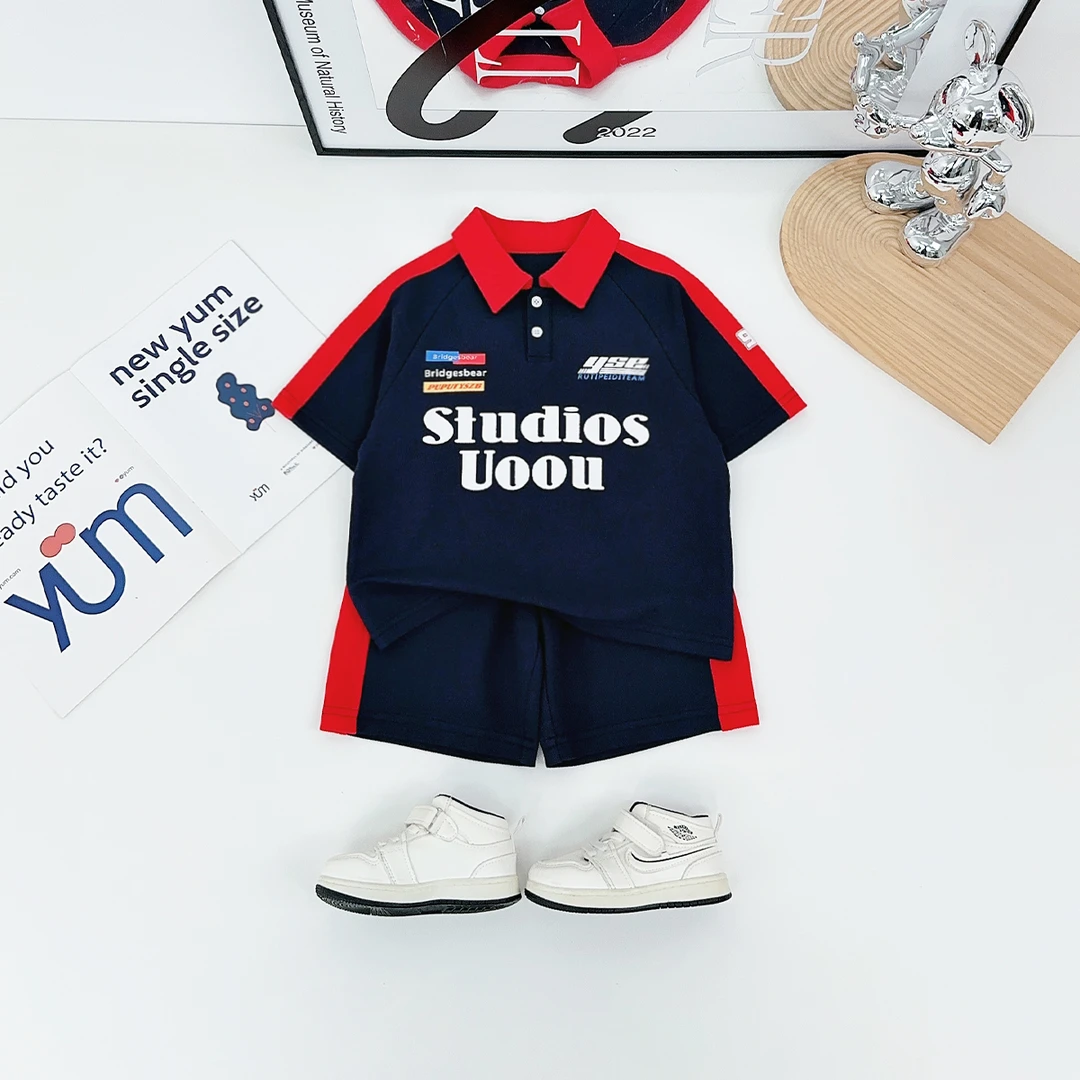 儿童套装夏季2025新款男童短袖两件套洋气潮 WG28436悠悠童话童装