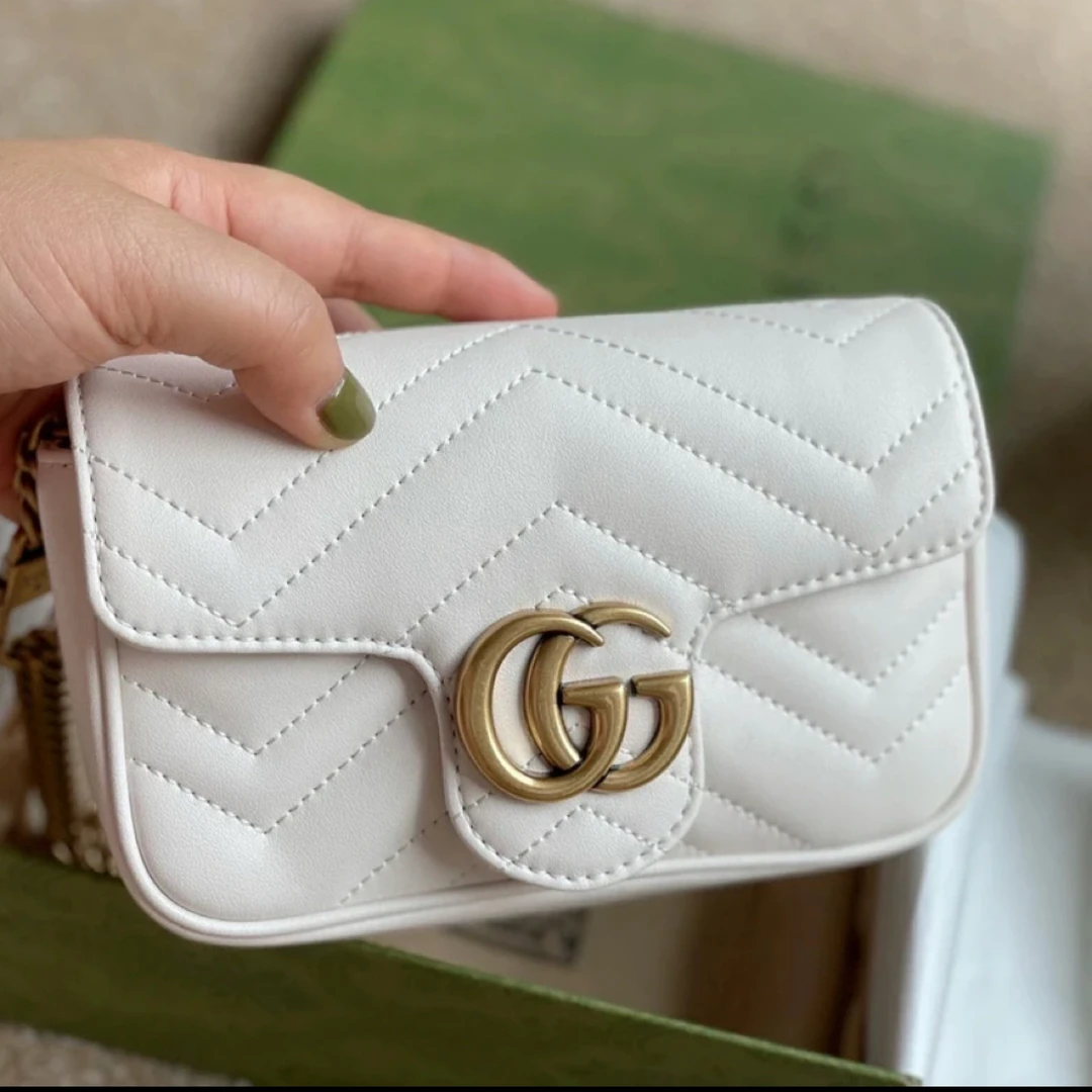 99新 GUCCI/古驰 二手奢侈品古驰mini马蒙白金色