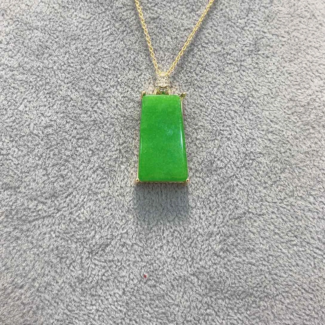 翡翠银S925镀金镶嵌颈饰吊坠4