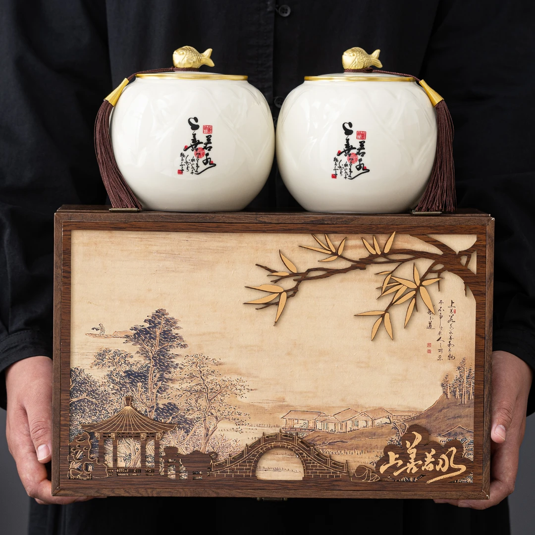 送礼茶叶礼盒装花果香碧螺春绿茶高级高档送礼品过节送长辈领导