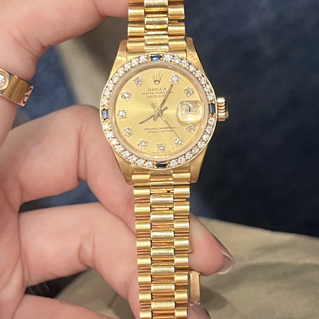 99新 Rolex/劳力士 女装日志型69088原钻腕表/WHT030504