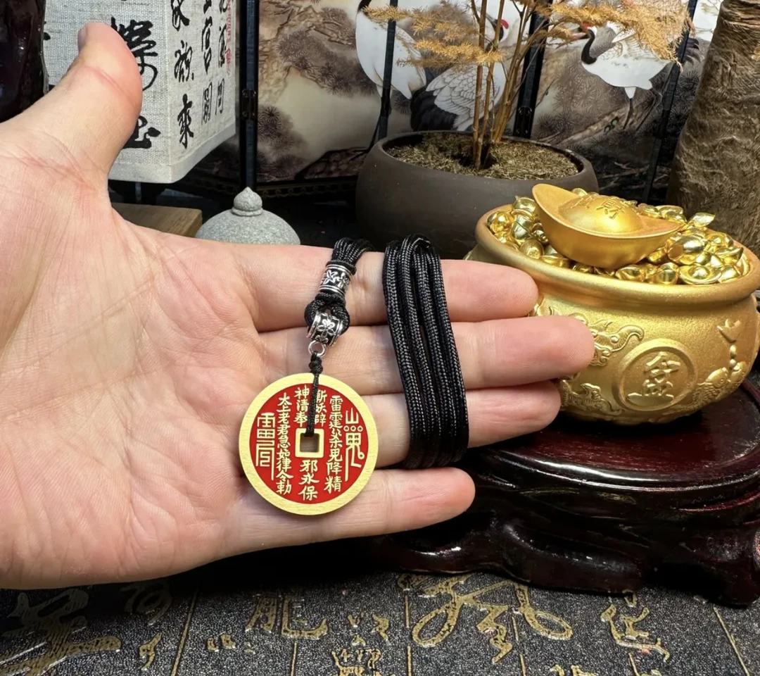 黄铜手链 正宗山鬼花钱家居正品纯黄铜中式手链/吊坠/摆件/手工