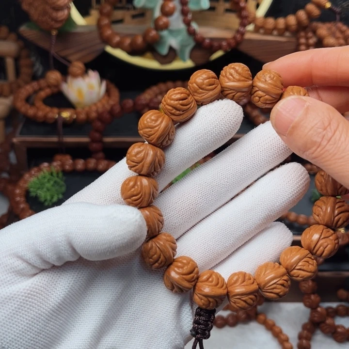 吊坠桃核16盘龙爆肚手持