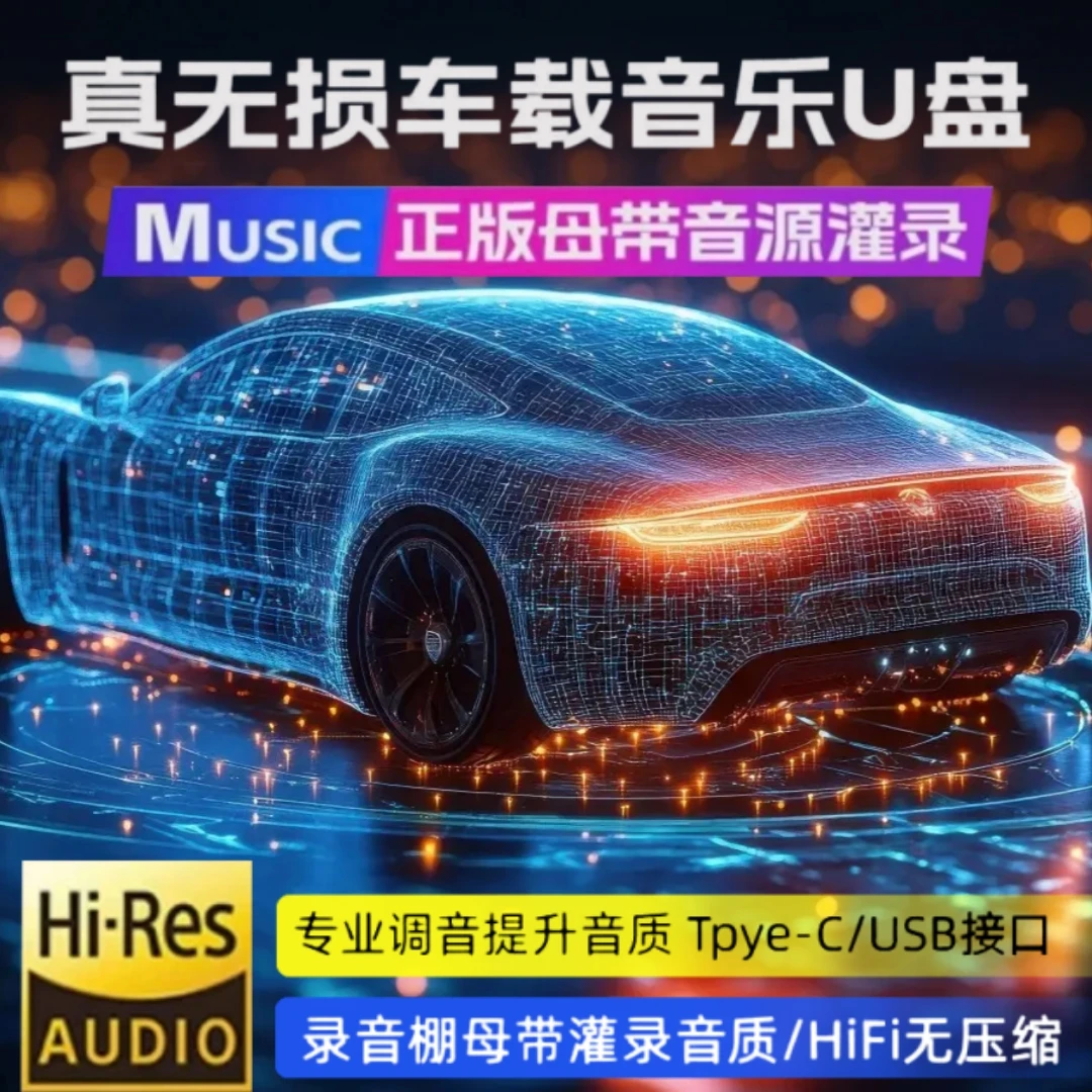 【2025豪车专用】车载音乐U盘 正版黑胶品质 精选流行歌曲 无损音质