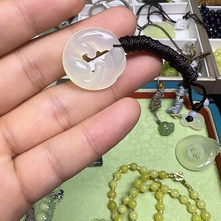 合金蛇纹石玉手链