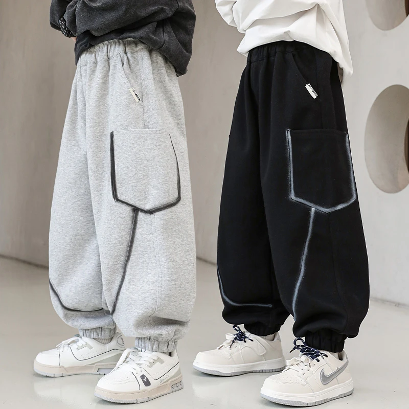 男童运动裤春秋季儿童宽松裤子2025新款春装中大童青少年休闲长裤