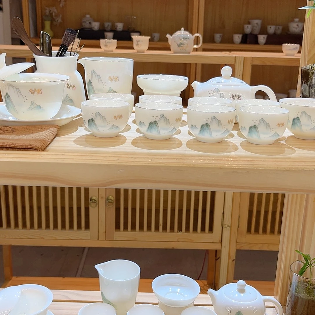 【御瓷斋】羊脂玉瓷茶具套装