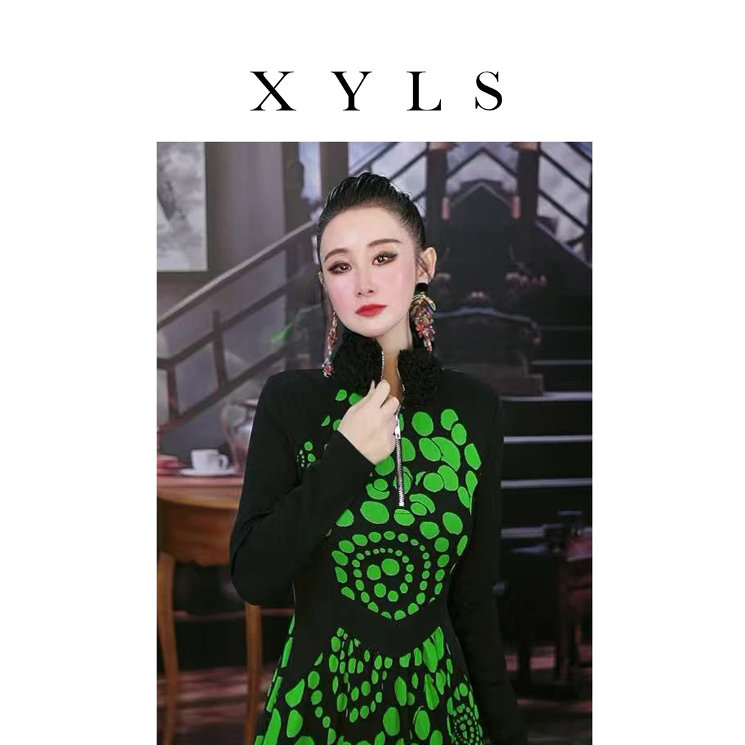 女装连衣裙弹力印花T006991