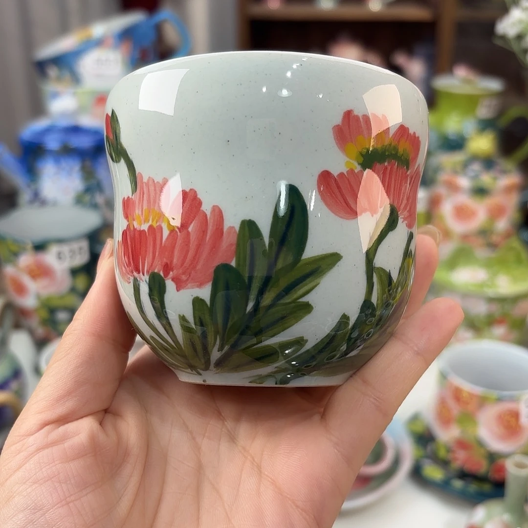 景德镇手绘高温釉下彩陶瓷茶具