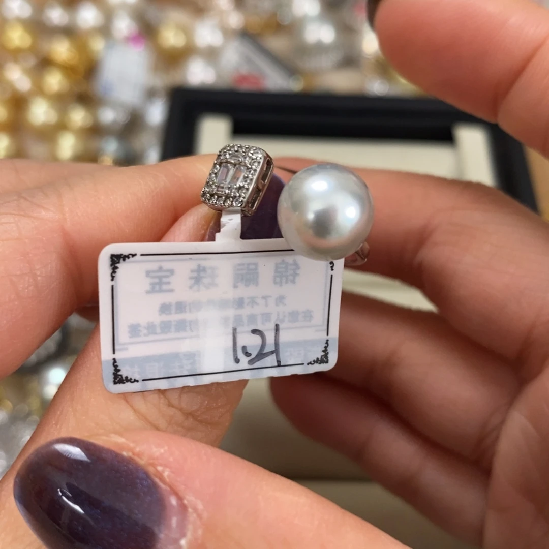 海水珍珠戒指银S925镶嵌