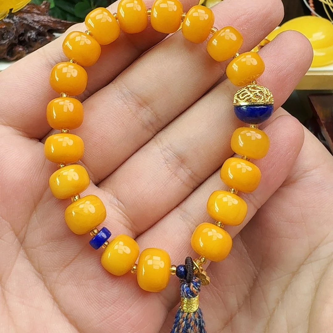 蜜蜡颈饰未镶嵌假一赔十，20