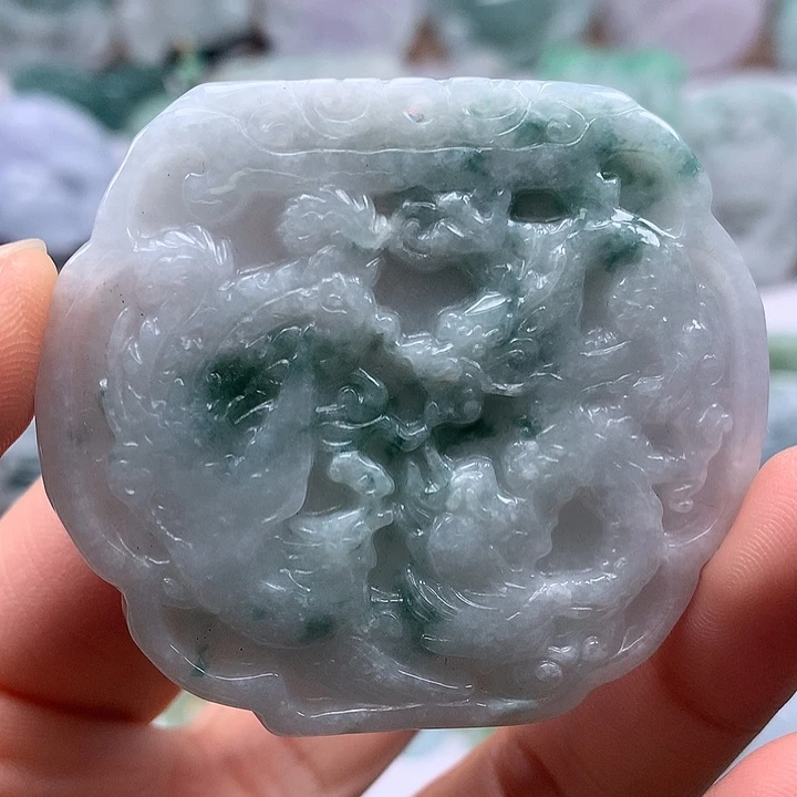 翡翠未镶嵌颈饰龙凤呈祥福利