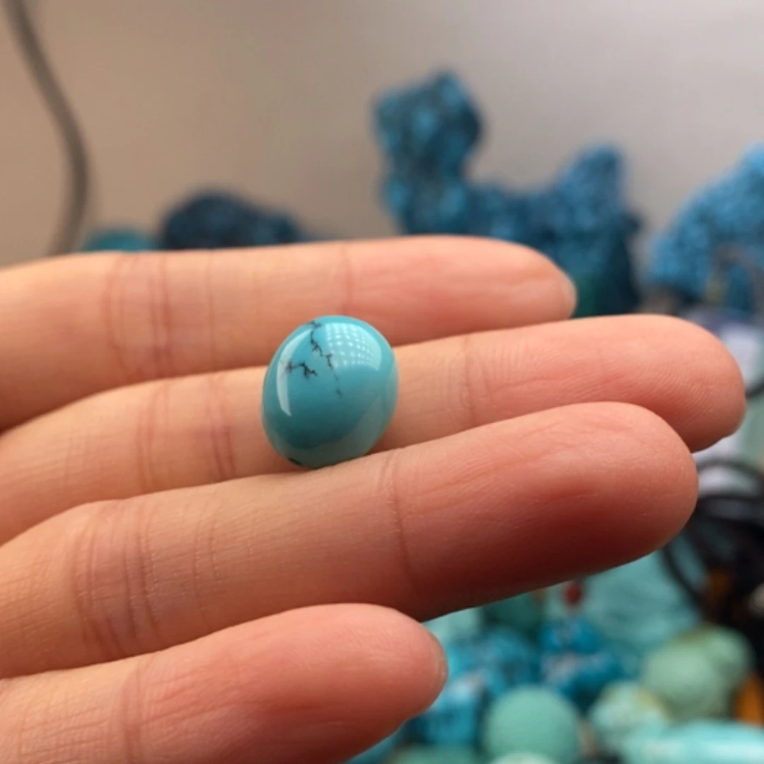 【闪购商品】银S925镶嵌绿松石珠宝半成品