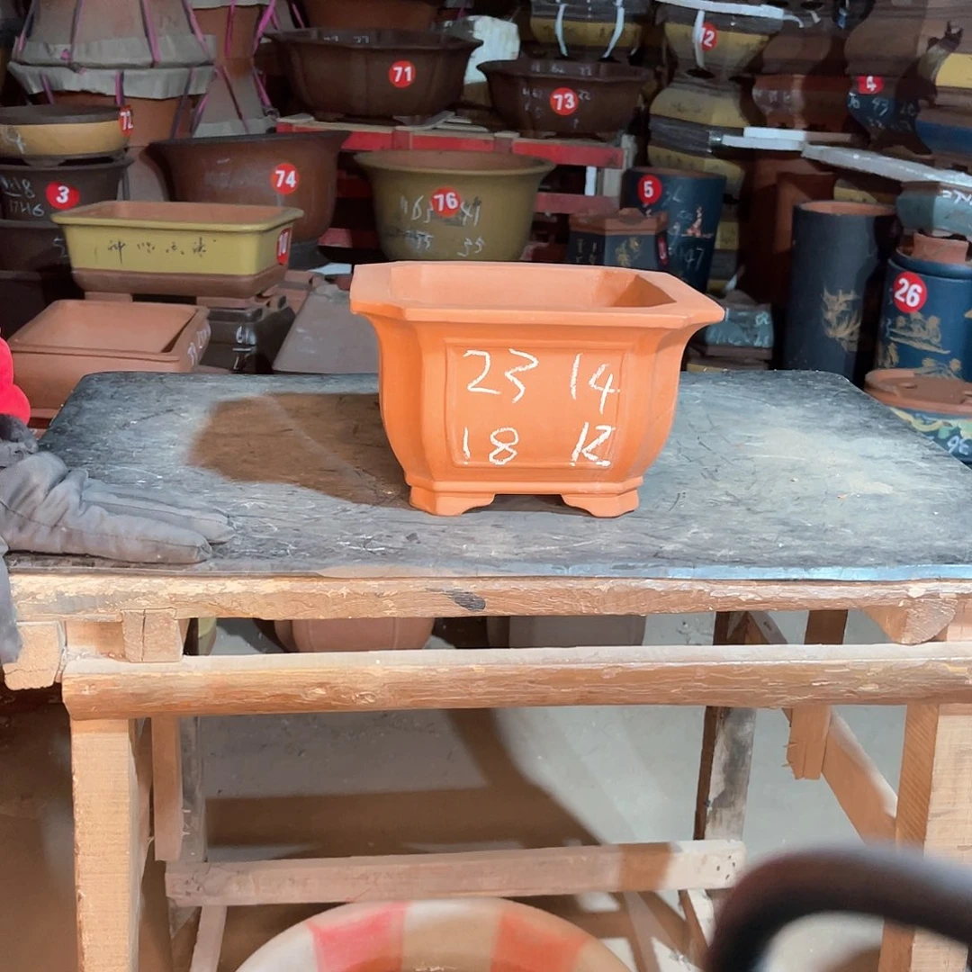 紫砂花盆四方盆一个