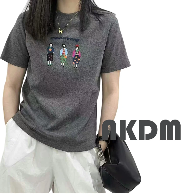 H AKDM万针刺绣美女短袖T恤上衣878055