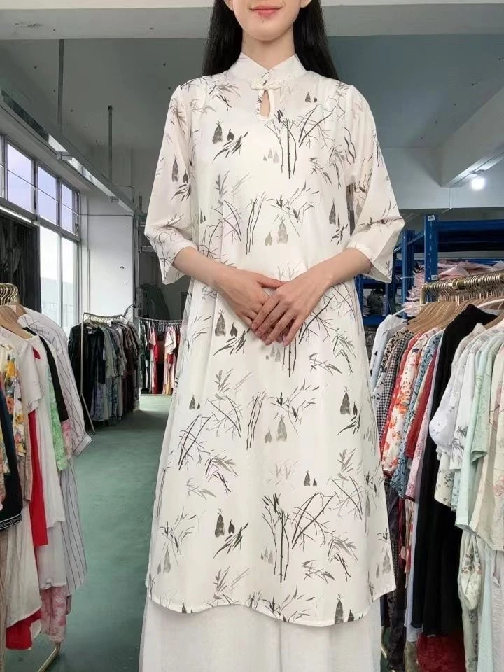 【春风又绿江南岸】7241#民族风文艺改良旗袍宽松中式显瘦旗袍