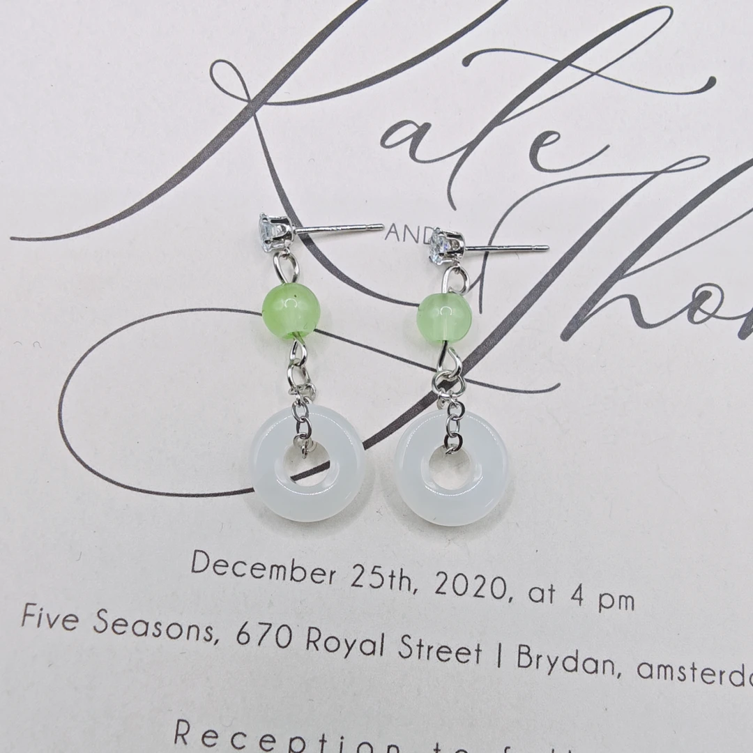 铜合金耳饰 【D24】新款时尚精致甜美百搭简约耳环配饰圈圈耳圈