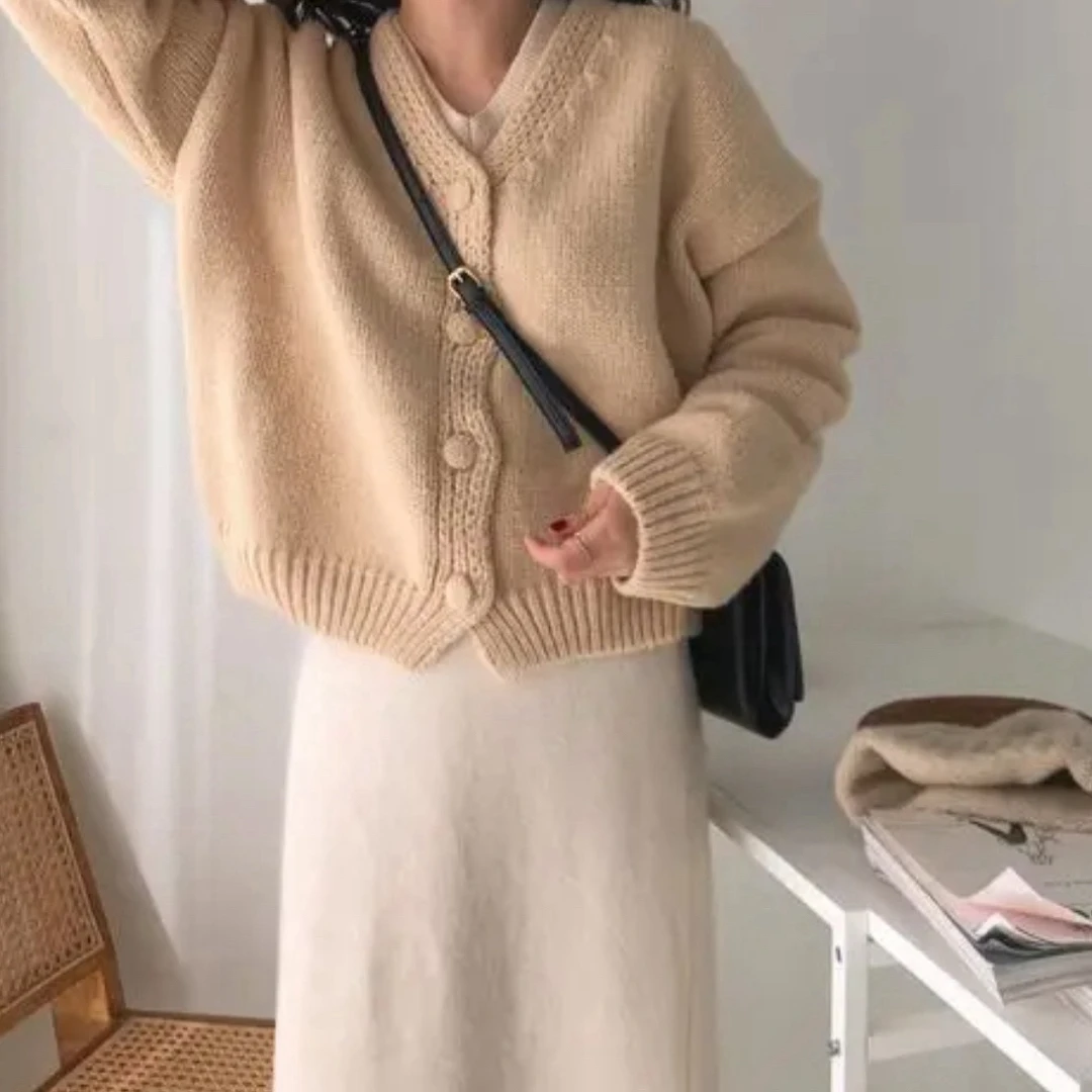 春秋新款简约气质针织衫