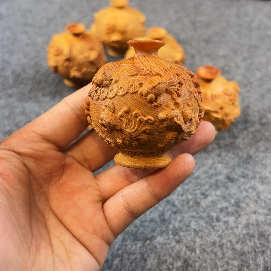 崖柏太行崖柏金玉满堂花瓶把件