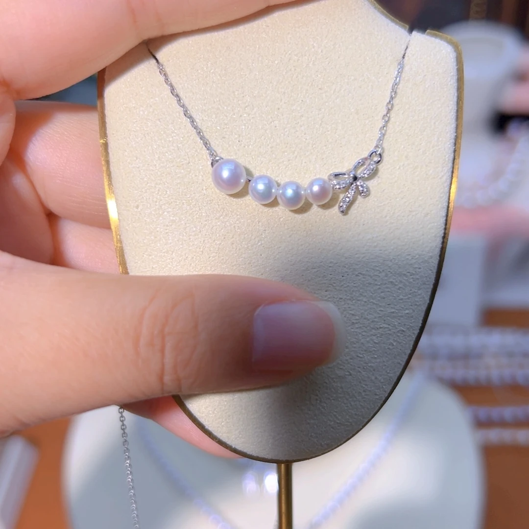 极光炫彩天然珍珠淡水珍珠银S925镶嵌