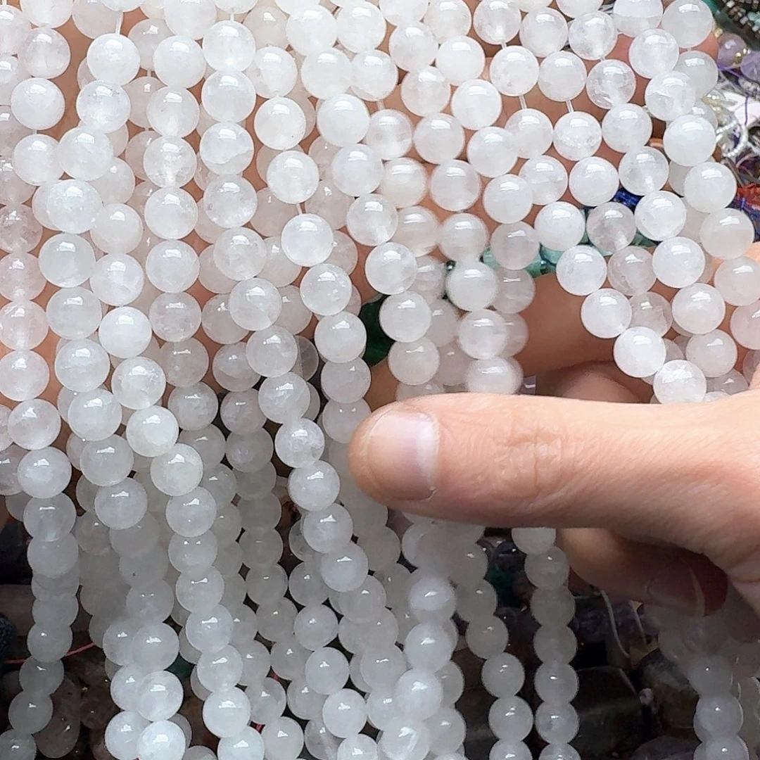 玛瑙/玉髓合金珠宝半成品福利一条8m白阿塞