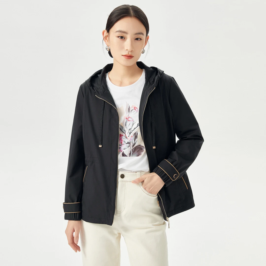 【婷婷专属】运动休闲美拉德风高级感显瘦通勤新款连帽外套女
