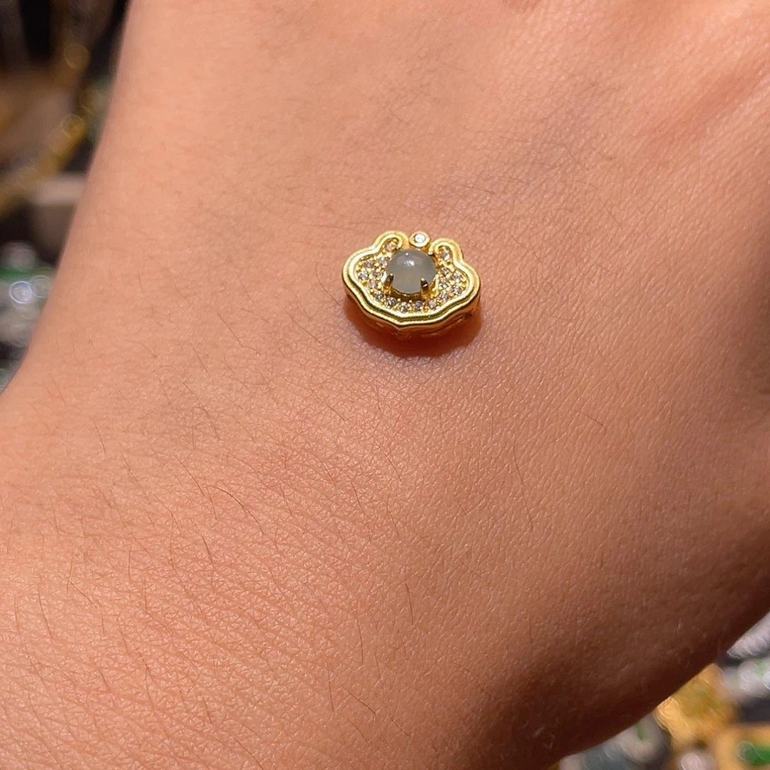 翡翠银S925镶嵌颈饰