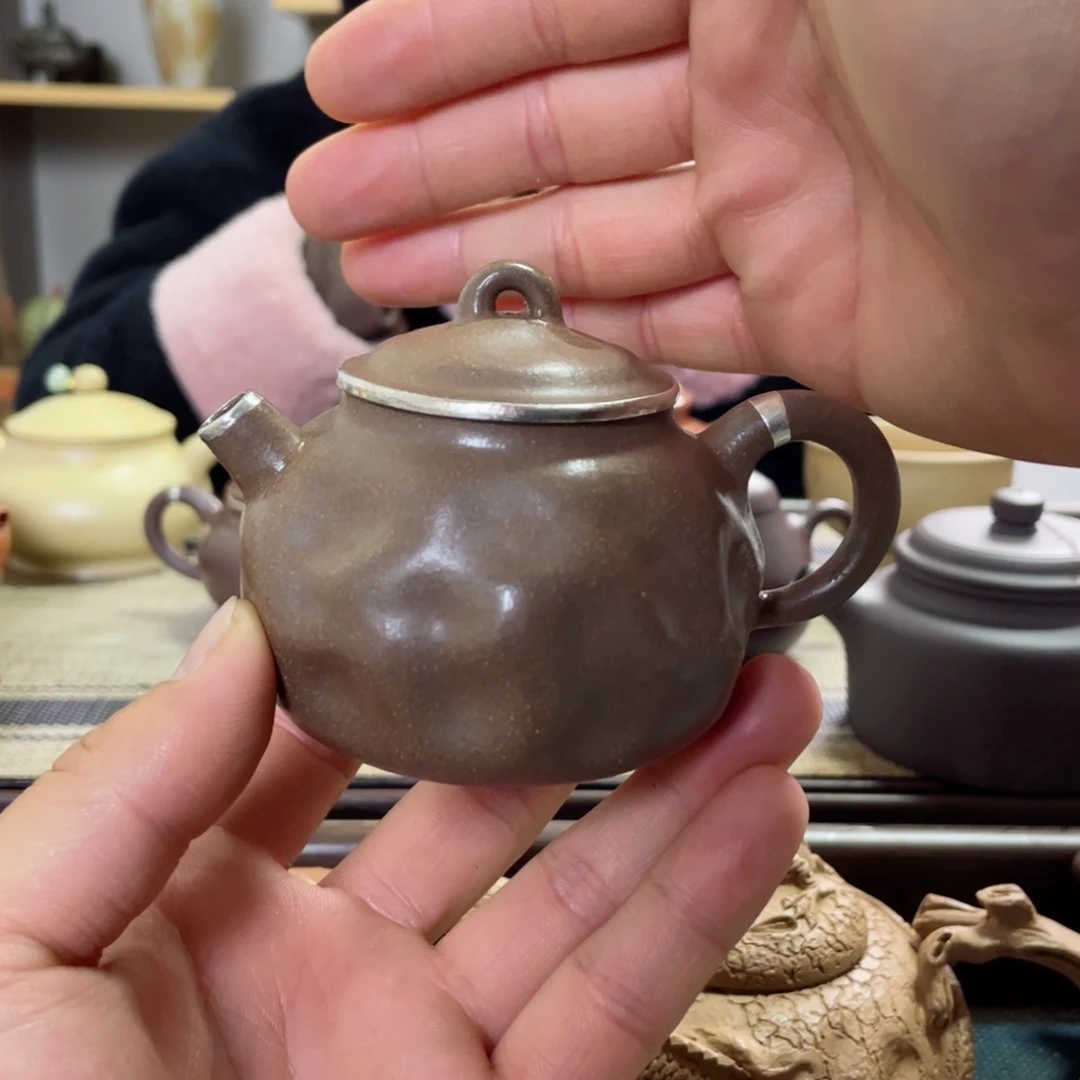 紫砂茶壶手捏壶壶