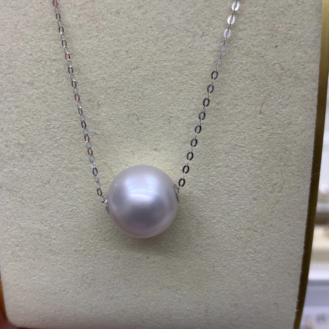 海水珍珠颈饰18K金镶嵌澳白13/14