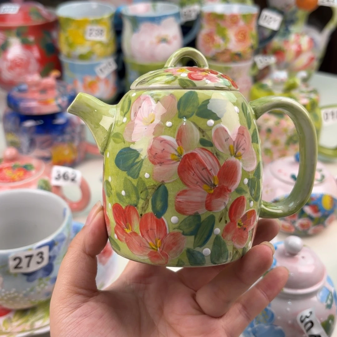 景德镇手绘高温釉下彩陶瓷茶具