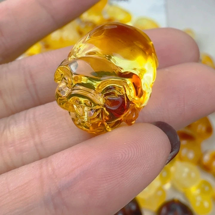 蜜蜡未镶嵌珠宝奇石全品吊坠孔 24.7×17.6×12mm