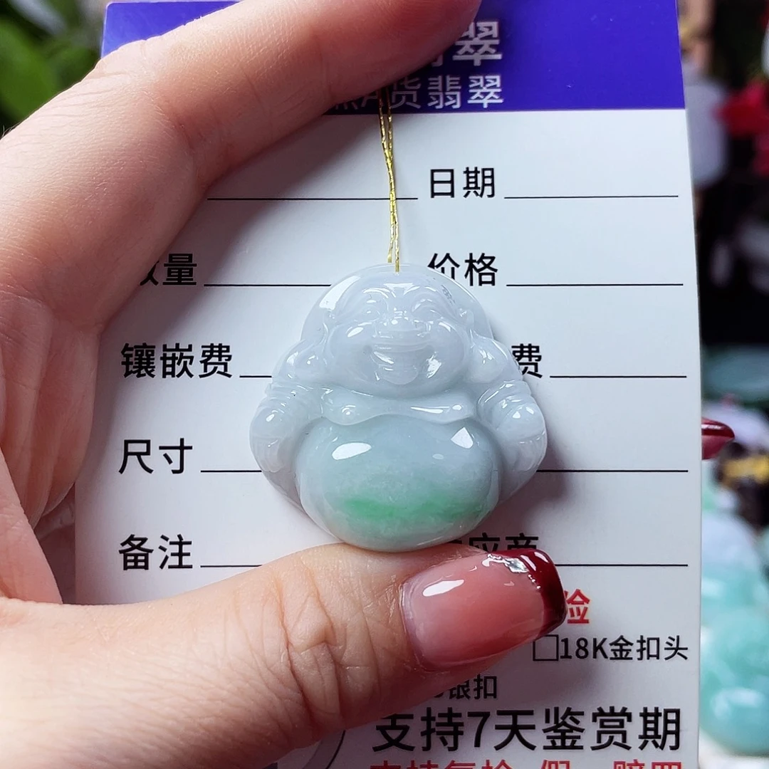 翡翠未镶嵌颈饰佛公63