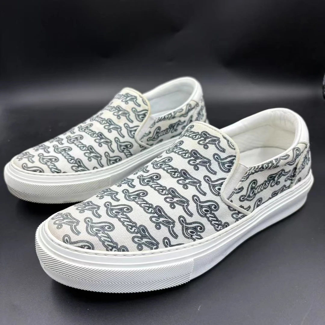 95新 LouisVuitton/路易威登 经典串标满印一脚蹬40.5  los623