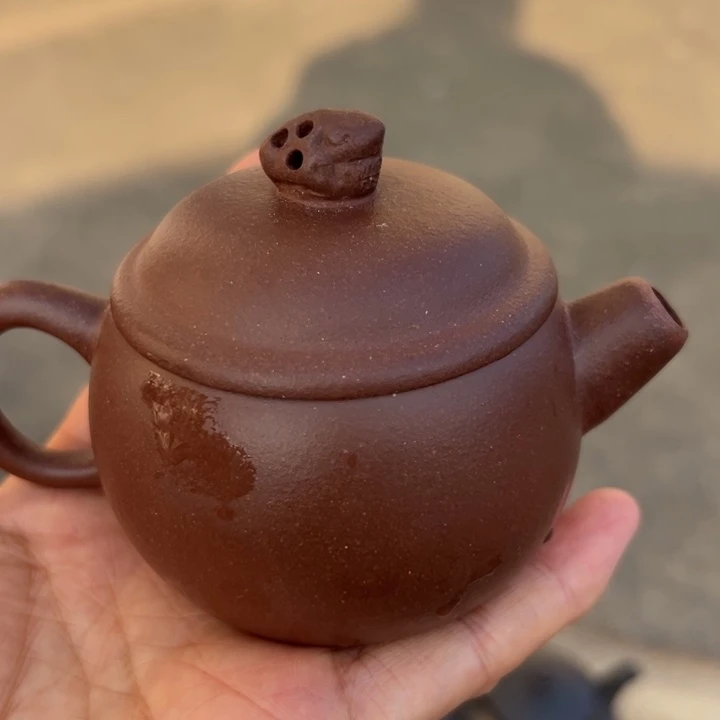 紫砂茶壶紫泥小胖120cc