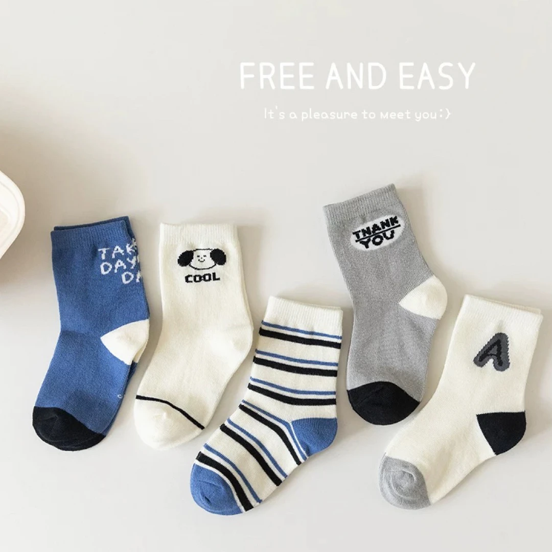 儿童袜子秋季新款韩版中筒休闲棉袜1-12岁男女宝宝中筒袜