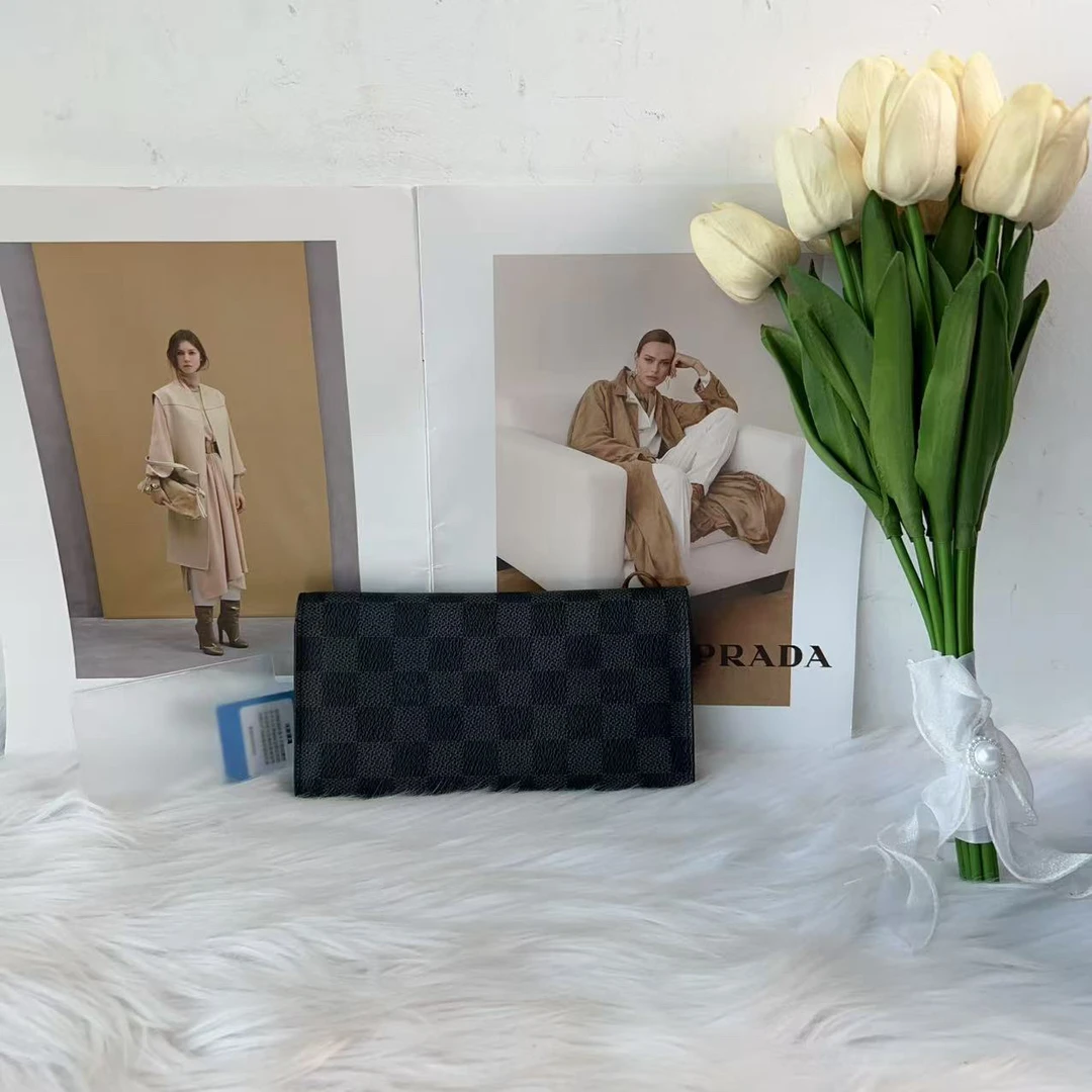 95新 LouisVuitton/路易威登 路易威登黑棋盘钱包