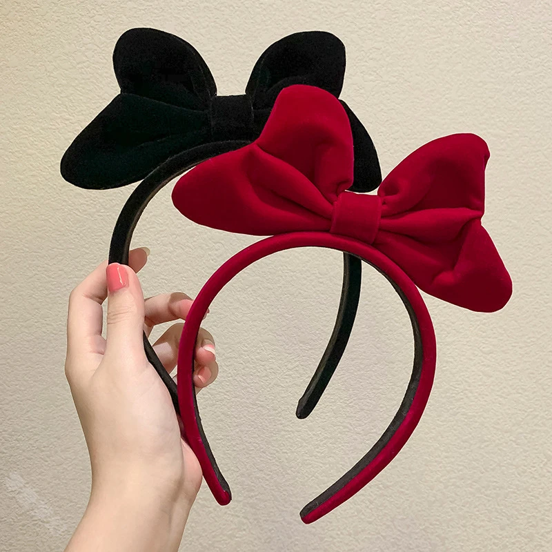 在逃公主红色丝绒蝴蝶结发箍女款2023年头箍新年元旦跨年发卡头饰